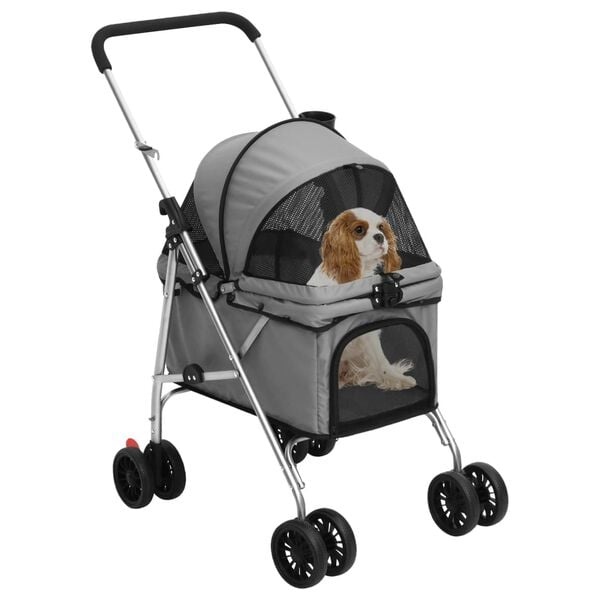 vidaXL Hondenwagen Grijs - Inklapbaar - 35% Korting!