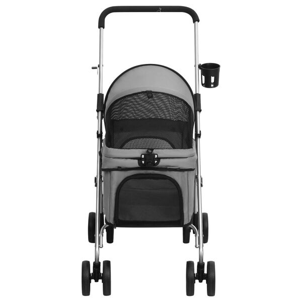 vidaXL Hondenwagen Grijs - Inklapbaar - 35% Korting!