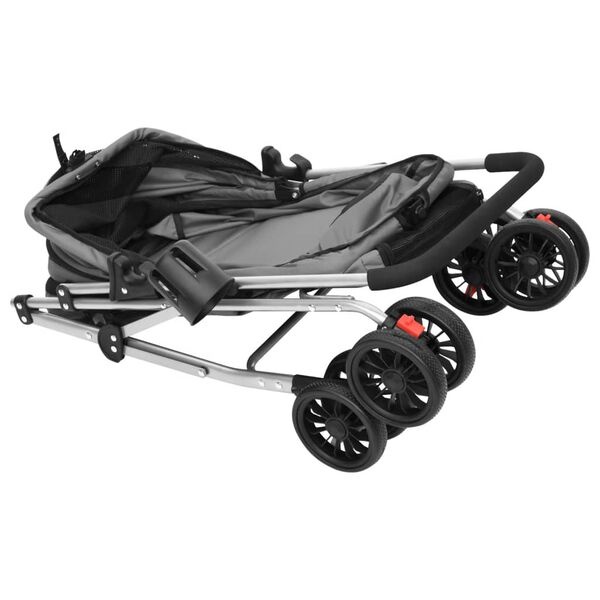 vidaXL Hondenwagen Grijs - Inklapbaar - 35% Korting!
