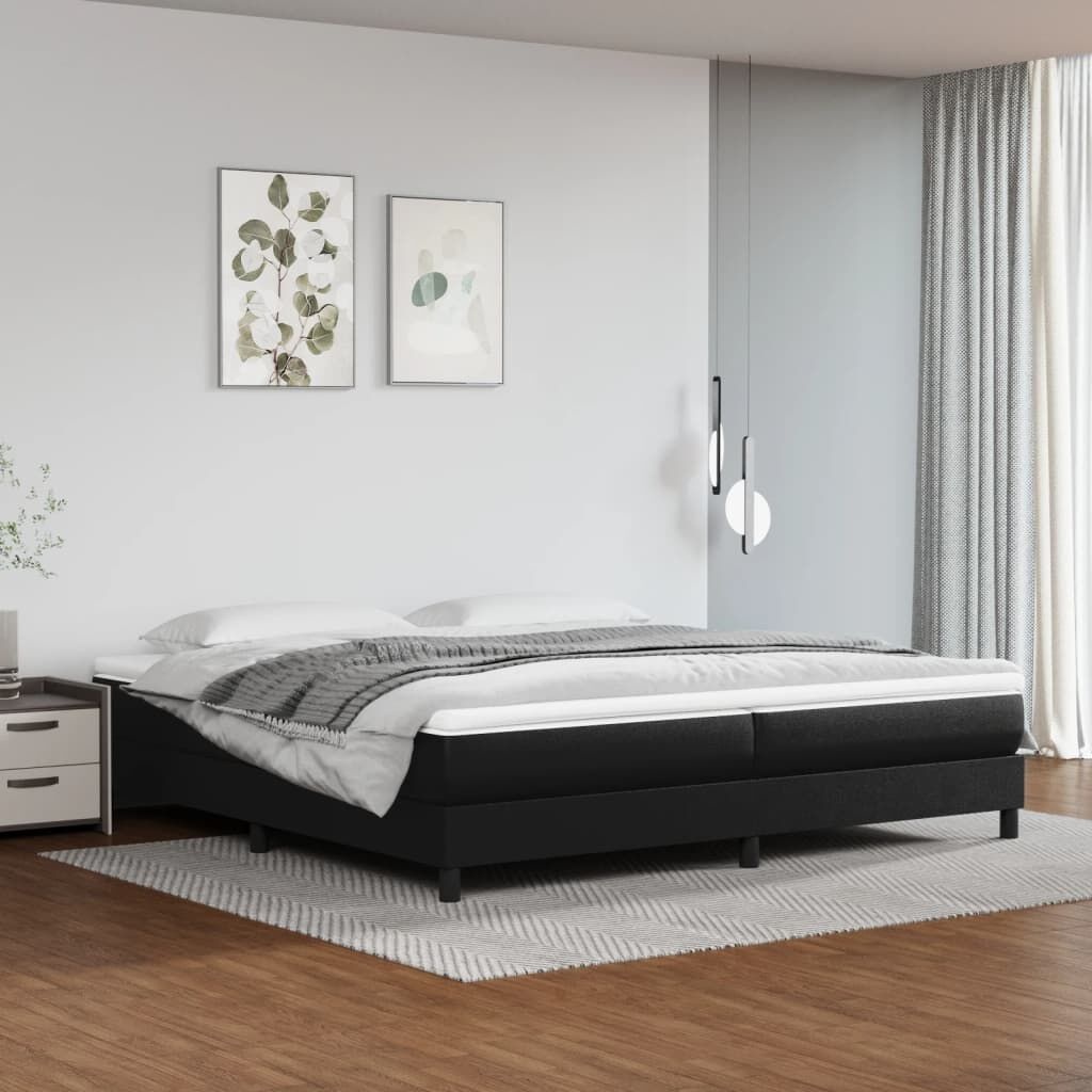 vidaXL Bedframe Kunstleer Zwart 200x200cm - 35% Korting!