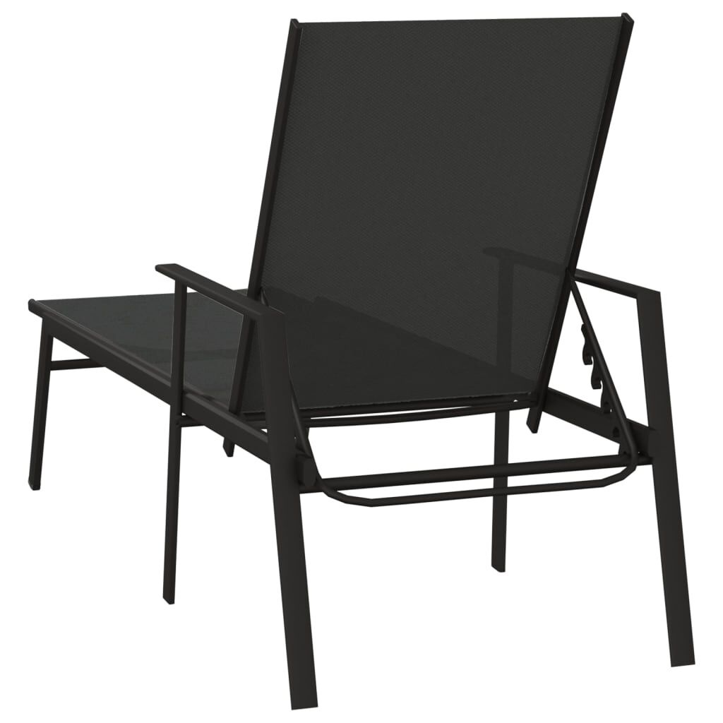 Ligbed Zwart Staal/Textileen -55%! Krasjes, Topdeal!