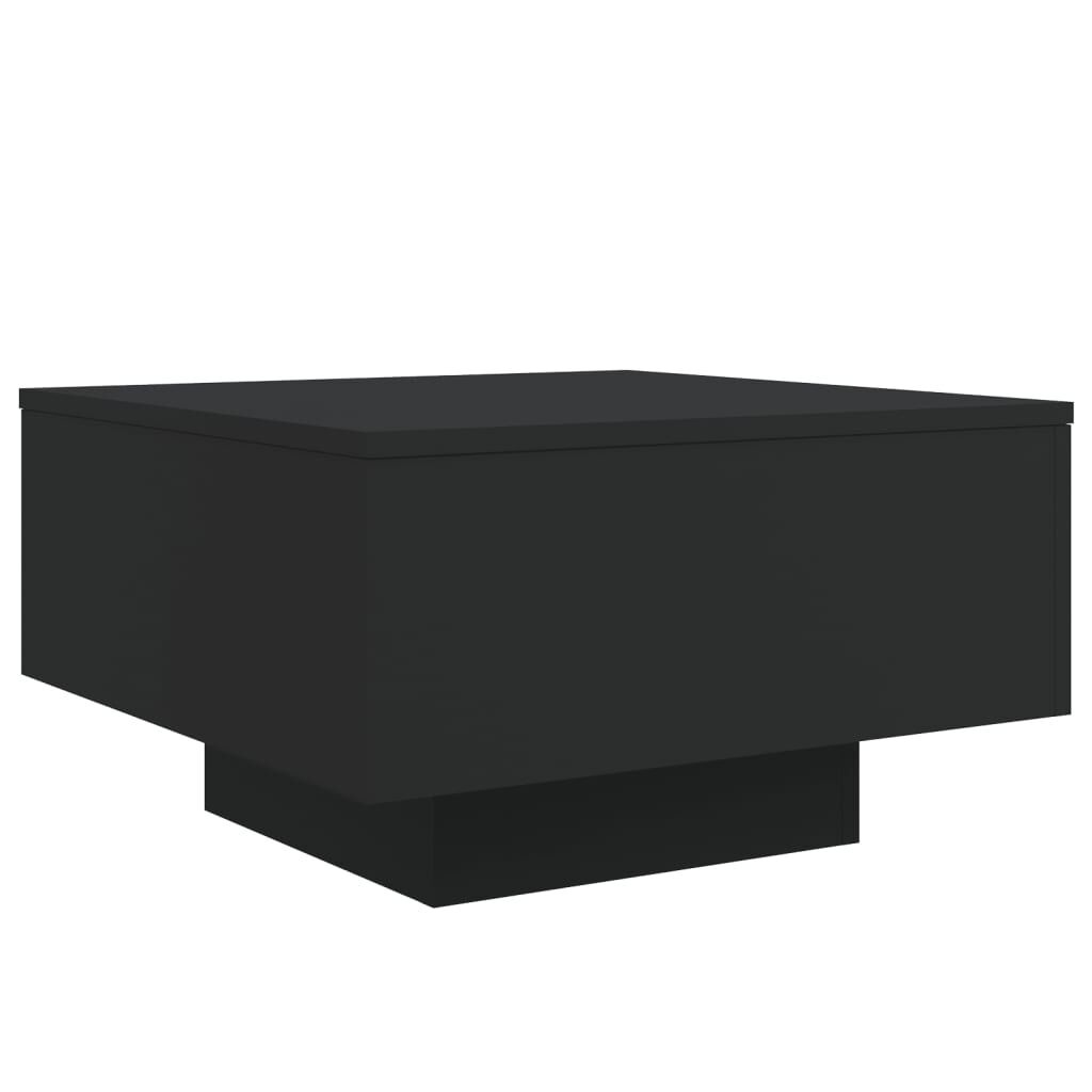 Salontafel met LED - Zwart 55x55cm - 55% Korting!