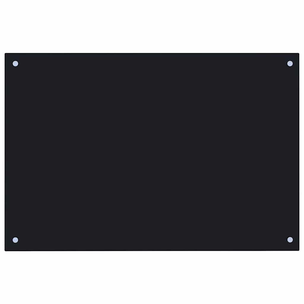vidaXL Zwart Glazen Spatscherm 90x50cm - 35% Korting!