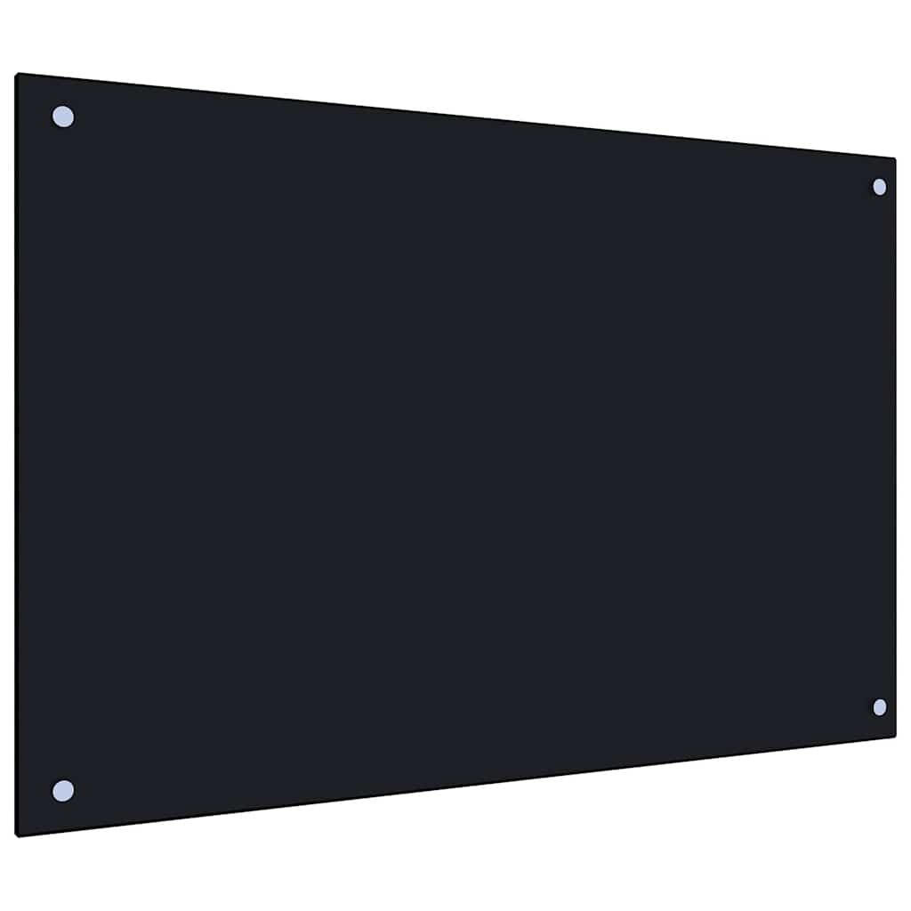 vidaXL Zwart Glazen Spatscherm 90x50cm - 35% Korting!