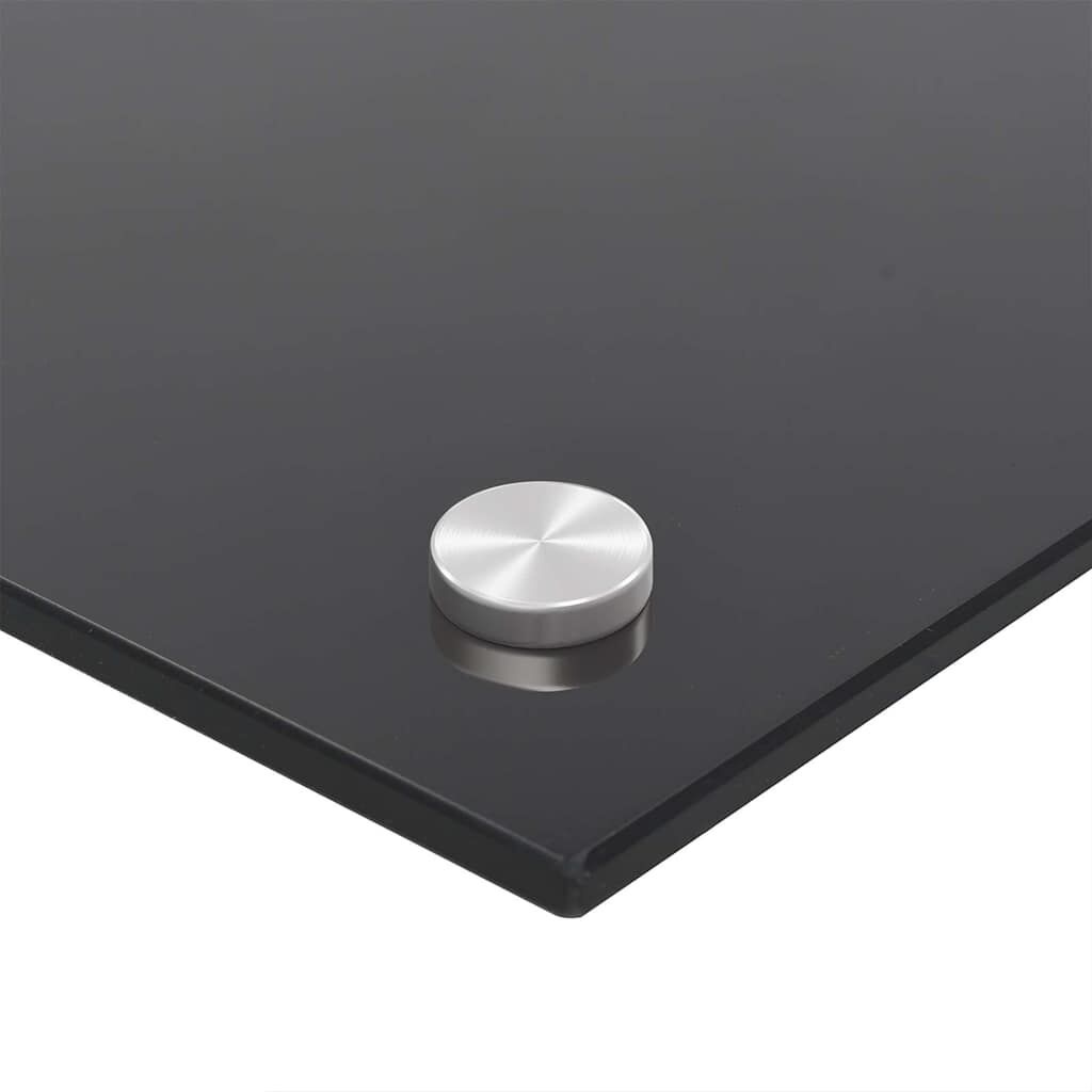 vidaXL Zwart Glazen Spatscherm 90x50cm - 35% Korting!