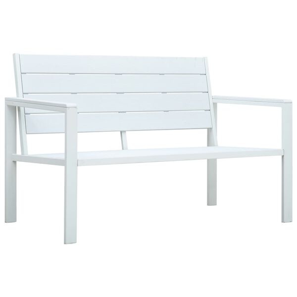 Tuinbank Hout-look Wit 120cm - 35% Korting!