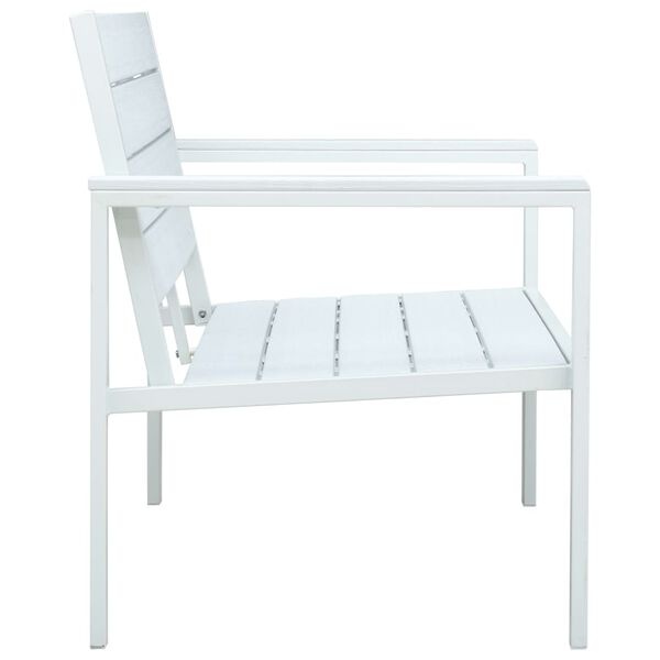 Tuinbank Hout-look Wit 120cm - 35% Korting!