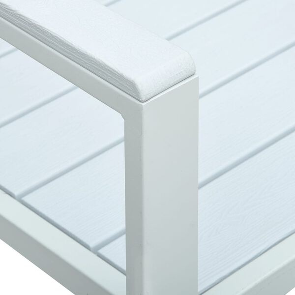 Tuinbank Hout-look Wit 120cm - 35% Korting!