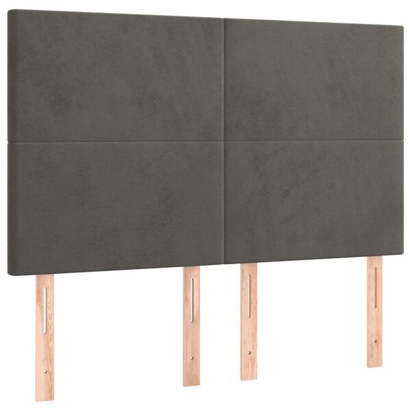 Hoofdborden Set v. 4 vidaXL 72cm Donkergrijs -35% Korting!