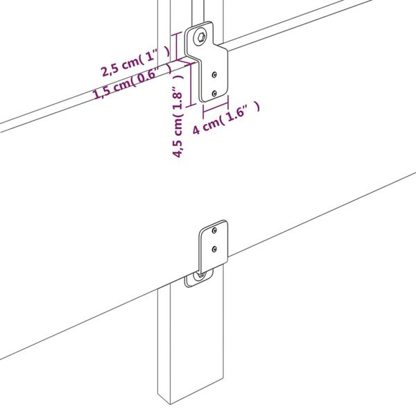 Hoofdborden Set v. 4 vidaXL 72cm Donkergrijs -35% Korting!