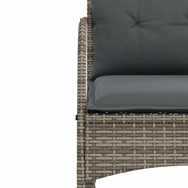 Tuinschommelstoel Grijs Rattan met Kussens - 35% Korting!