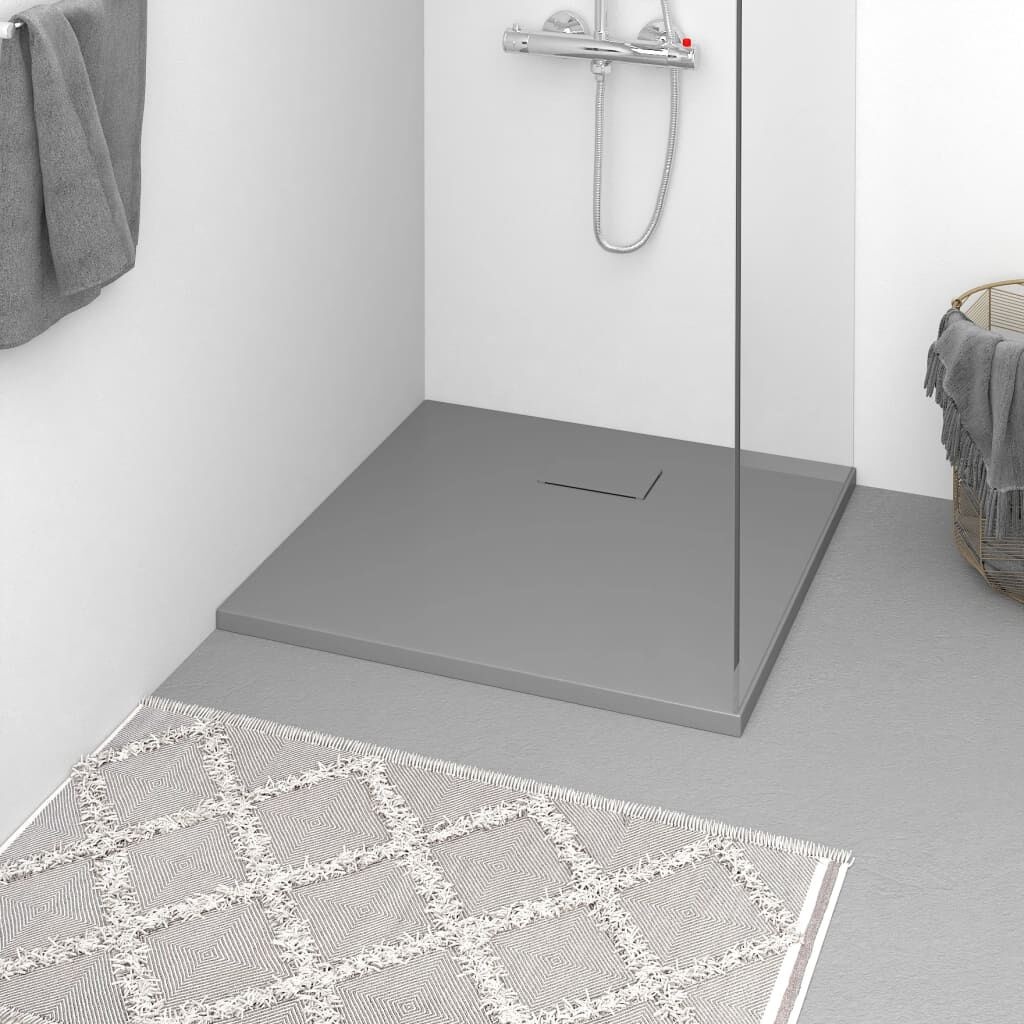 vidaXL Douchebak 90x90 Grijs SMC - 35% Korting!