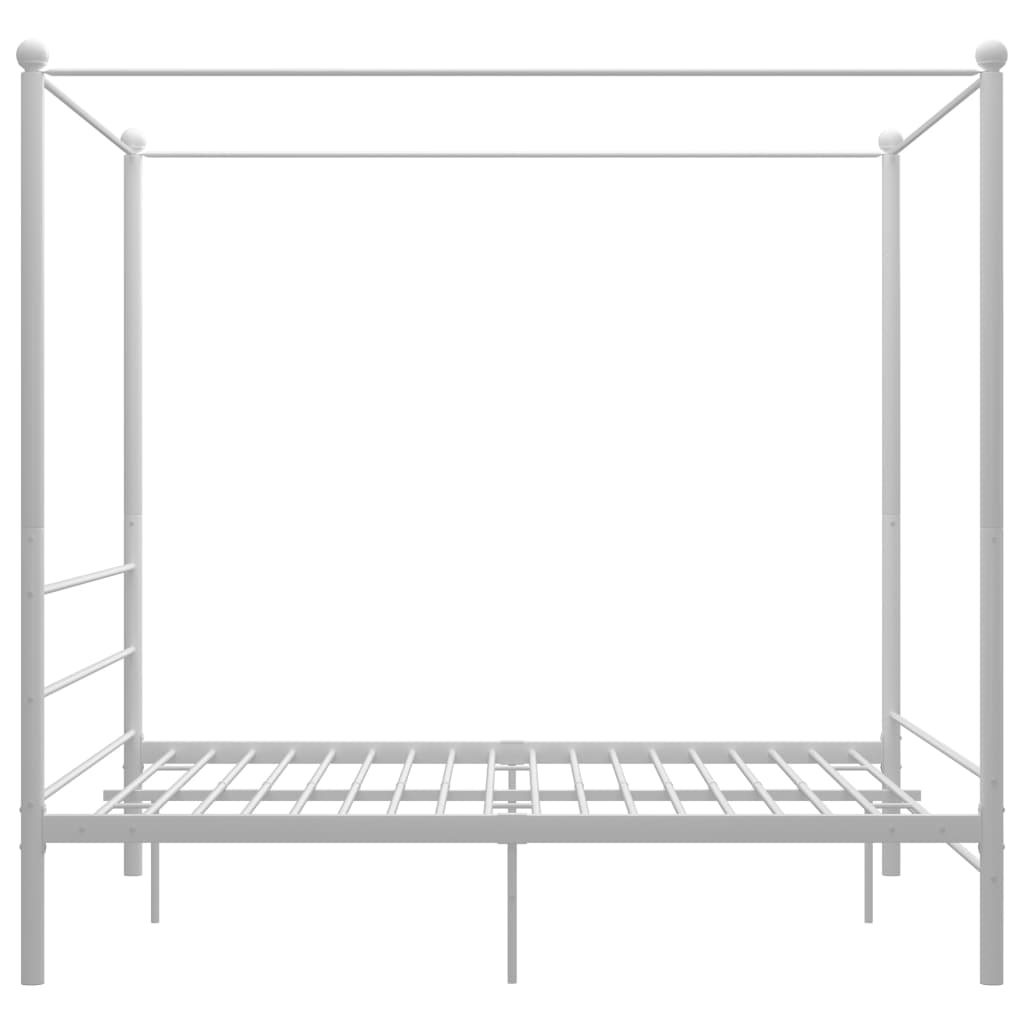 Hemelbed 160x200 Wit Metaal - 50% Korting! (Krasjes)