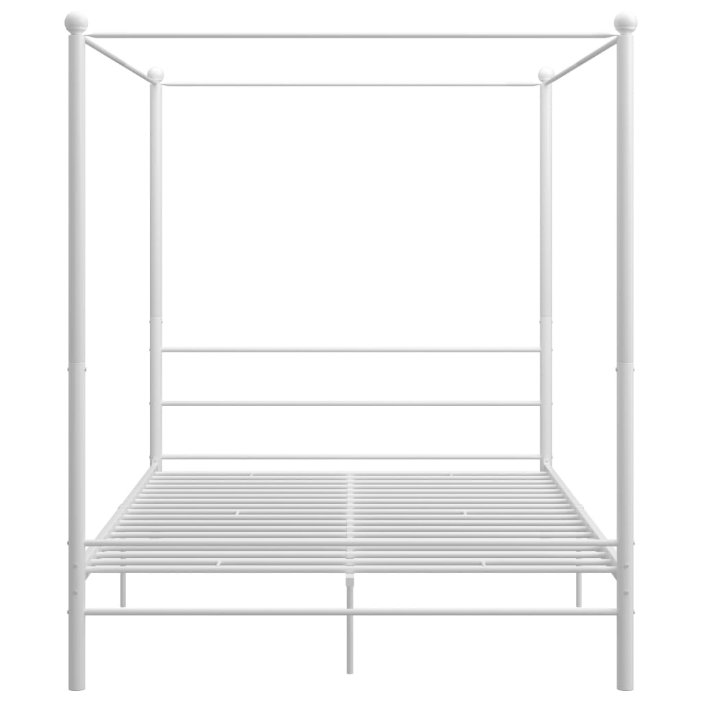 Hemelbed 160x200 Wit Metaal - 50% Korting! (Krasjes)