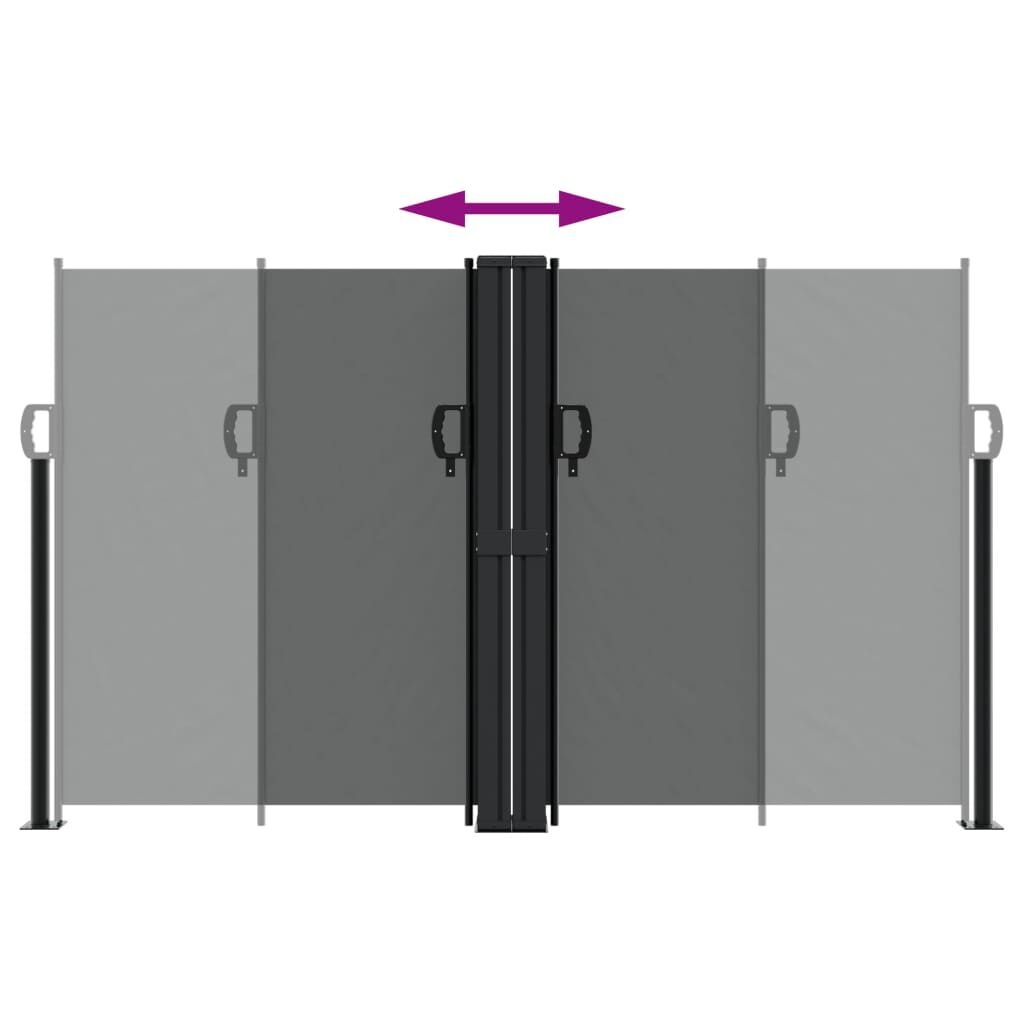 vidaXL Uittrekbaar Windscherm 140x600cm Antraciet - 35% Korting!