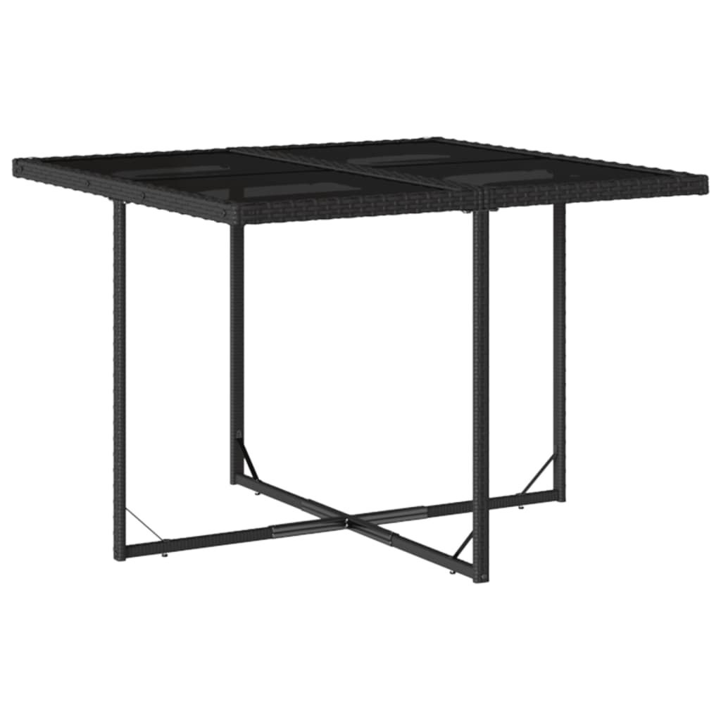 Tuinset 5-delig Rattan Zwart m. Kussens -35%