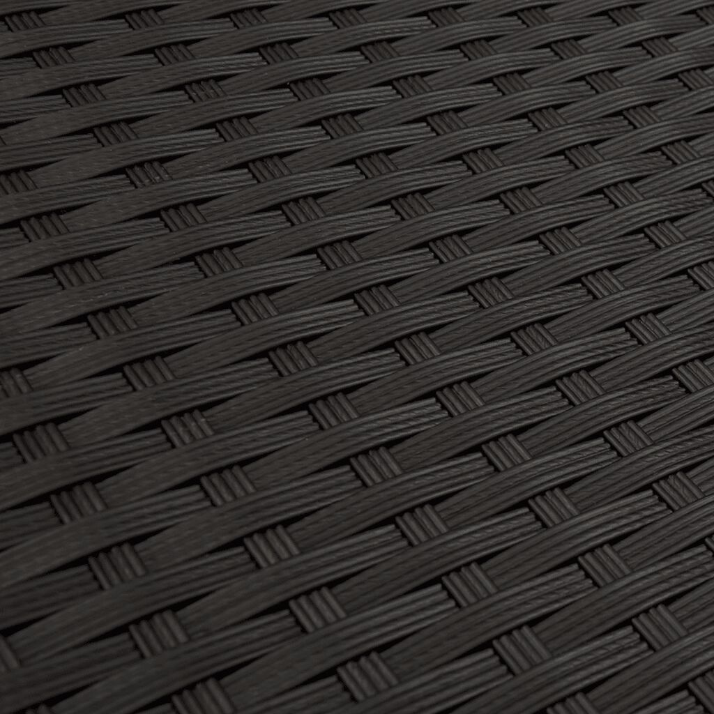Tuinset 5-delig Rattan Zwart m. Kussens -35%