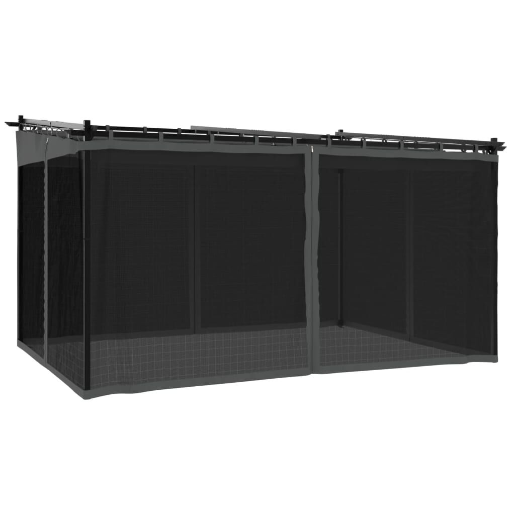 Prieel met Gaaswanden 4x3m Antraciet - 55% Korting!
