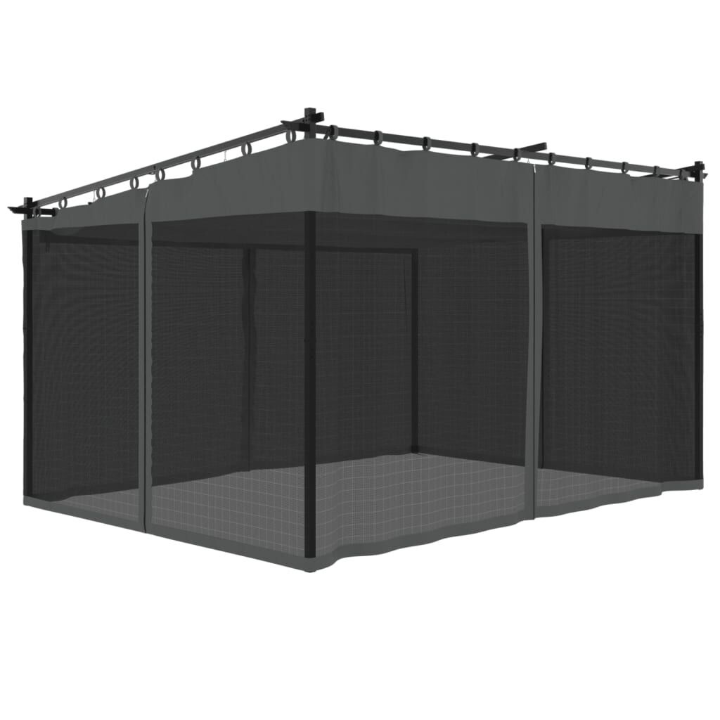Prieel met Gaaswanden 4x3m Antraciet - 55% Korting!