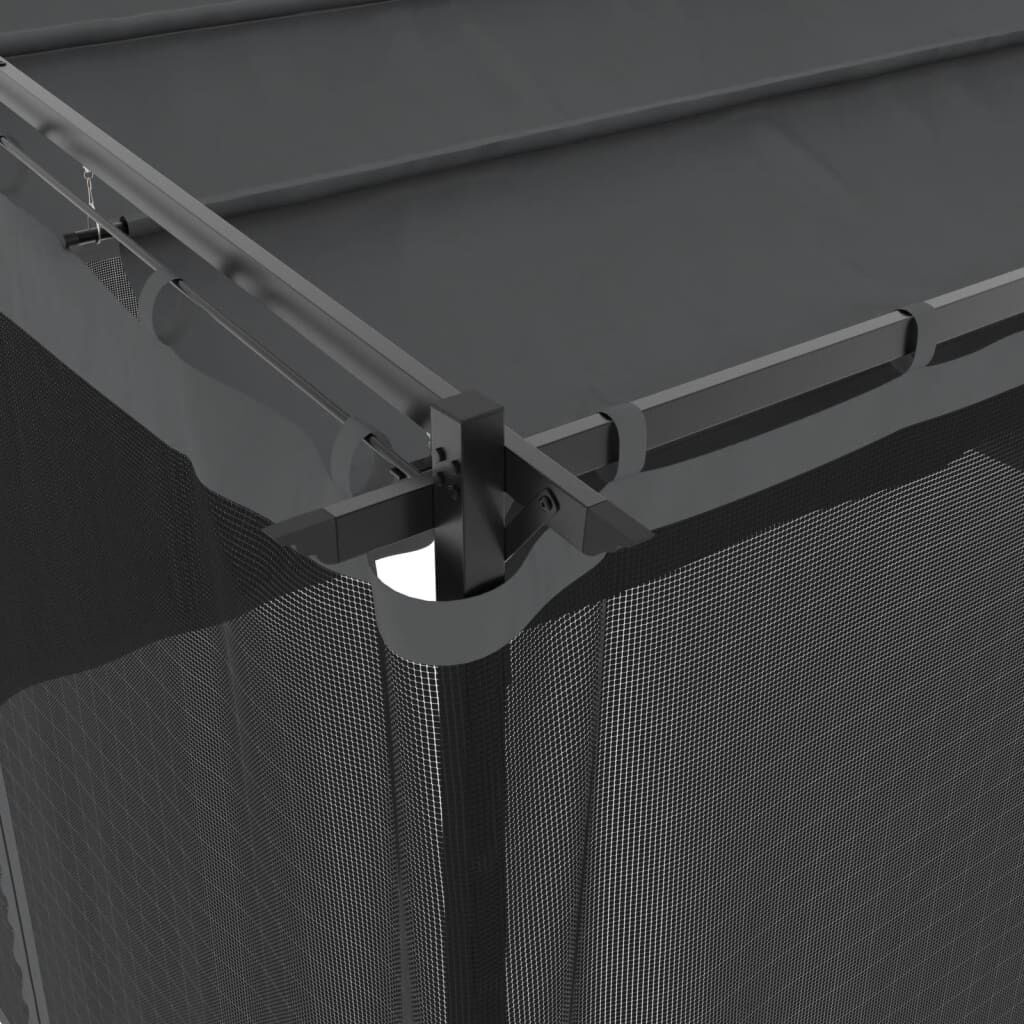 Prieel met Gaaswanden 4x3m Antraciet - 55% Korting!