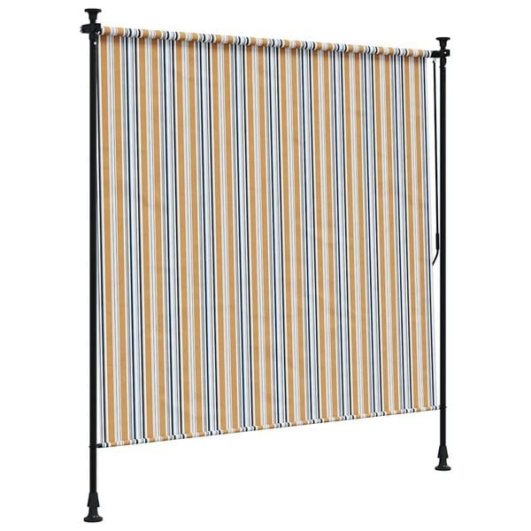 vidaXL Rolgordijn Buiten 200x270cm Geel/Wit - 35% Korting!