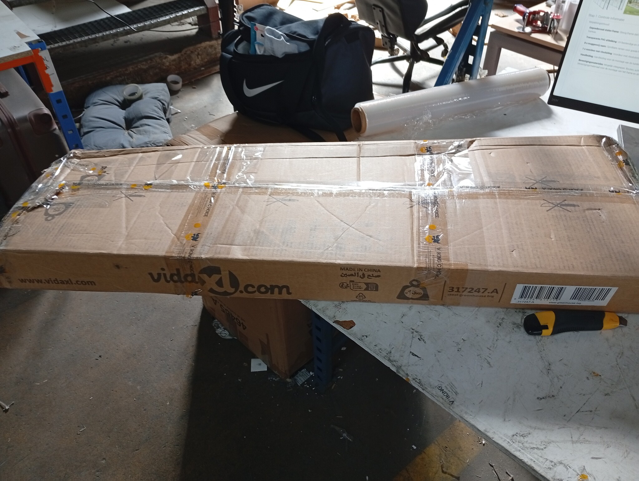 Tuinkas 160x400x190cm - 45% Korting! Zo Goed Als Nieuw!