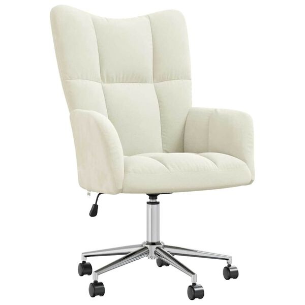 VidaXL Crèmewitte Fluweel Relaxstoel - 55% Korting!