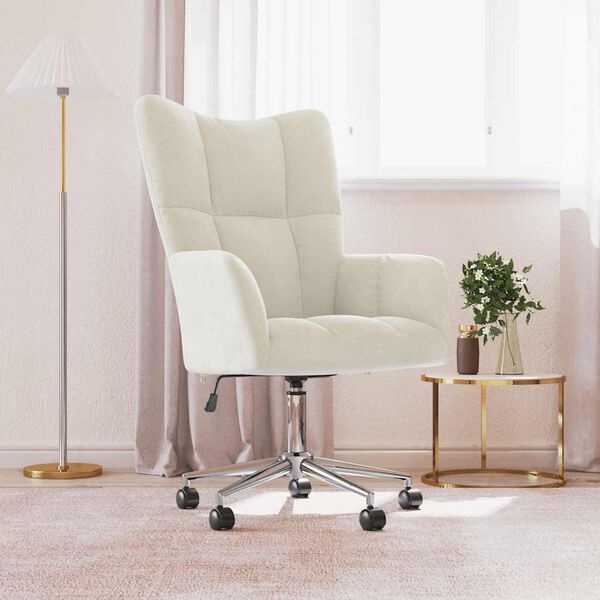 VidaXL Crèmewitte Fluweel Relaxstoel - 55% Korting!