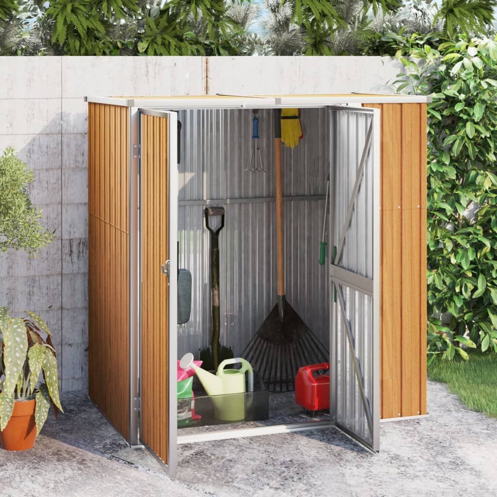 Tuinschuur Gegalvaniseerd Staal Bruin 161cm - 45% Korting!
