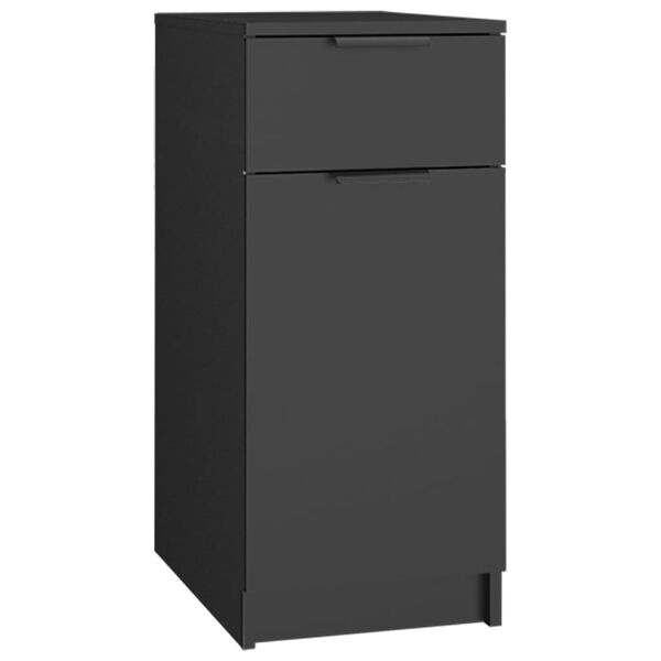 vidaXL Bureaukast Zwart Hout - 33,5x50x75cm - 60% Korting!