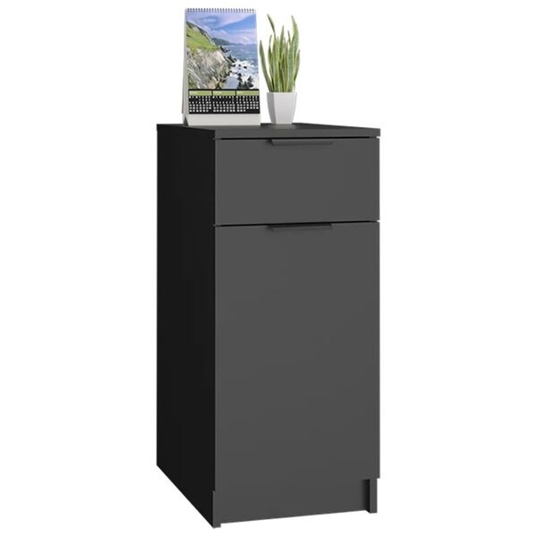 vidaXL Bureaukast Zwart Hout - 33,5x50x75cm - 60% Korting!