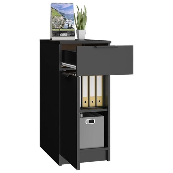 vidaXL Bureaukast Zwart Hout - 33,5x50x75cm - 60% Korting!