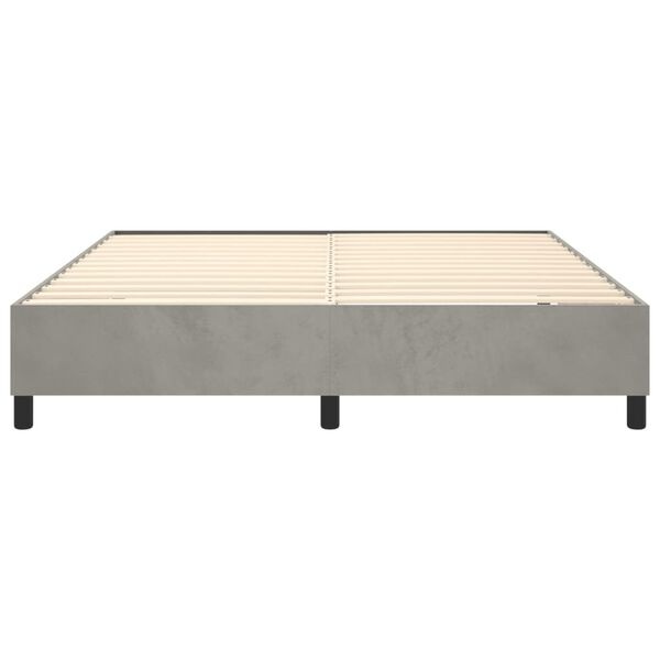 Lichtgrijs Fluwelen Bed 180x200 - 50% Korting! (Gebruikssporen)
