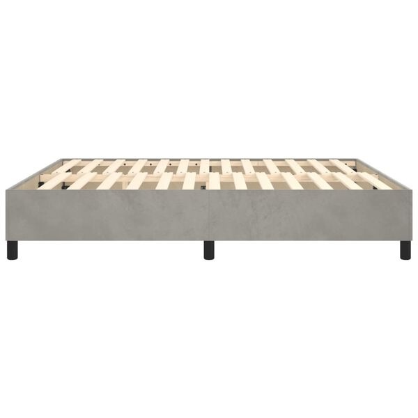 Lichtgrijs Fluwelen Bed 180x200 - 50% Korting! (Gebruikssporen)