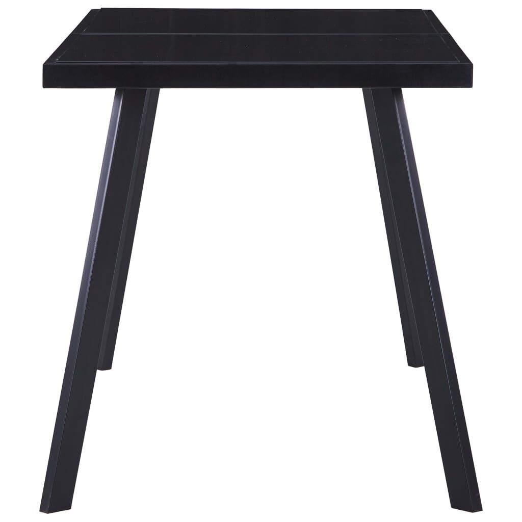 vidaXL Eettafel Glas Zwart 140cm -35% Korting!