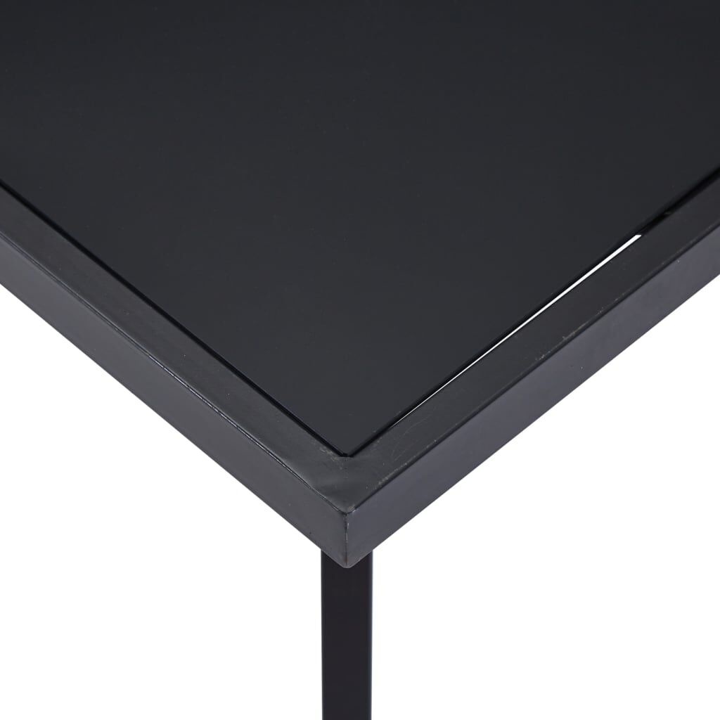 vidaXL Eettafel Glas Zwart 140cm -35% Korting!
