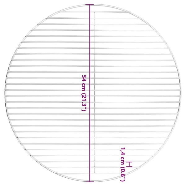 Barbecuerooster RVS Ø54cm - Retourdeal! 35% Korting