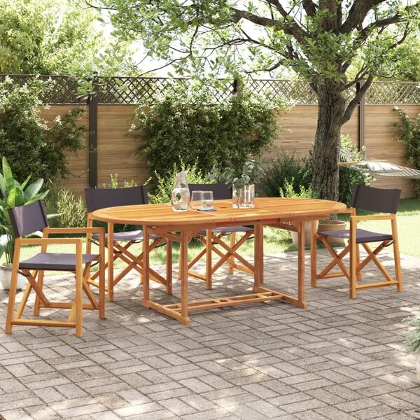 Tuinstoelen (4x) Inklapbaar Donkergrijs - 35% Korting!