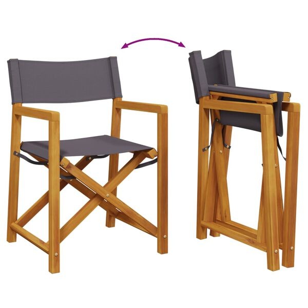 Tuinstoelen (4x) Inklapbaar Donkergrijs - 35% Korting!