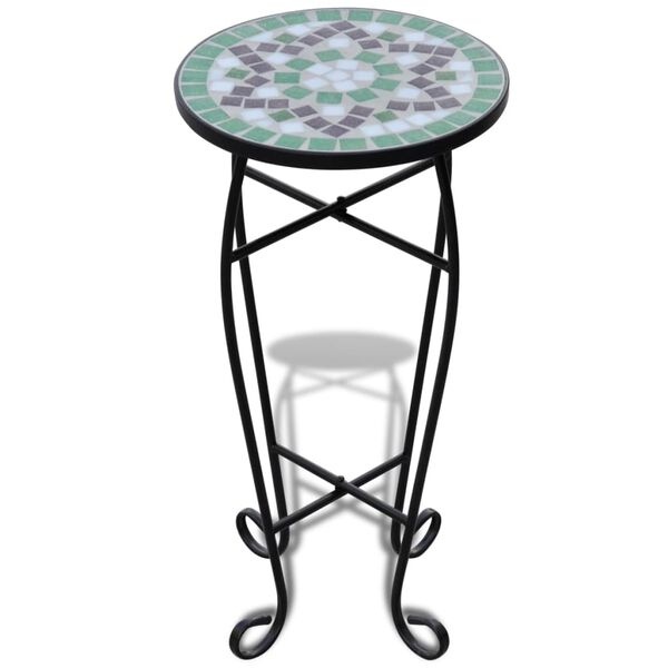 vidaXL Mozaïek Bijzettafel Groen/Wit - 35% Korting!