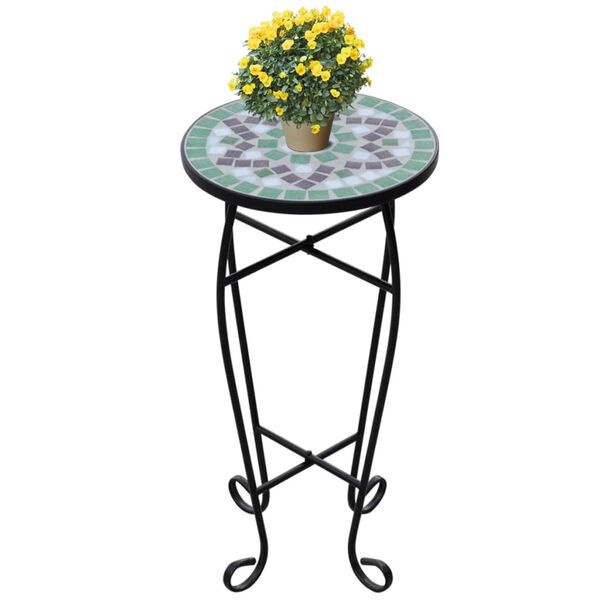 vidaXL Mozaïek Bijzettafel Groen/Wit - 35% Korting!