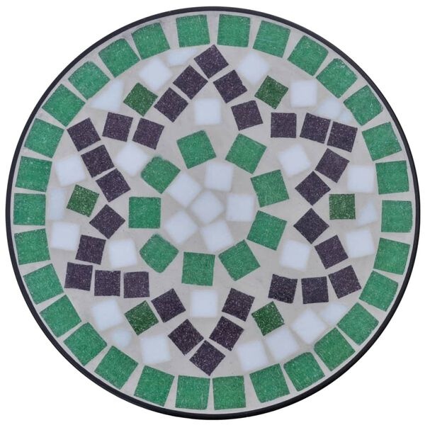 vidaXL Mozaïek Bijzettafel Groen/Wit - 35% Korting!