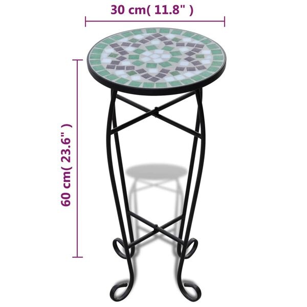 vidaXL Mozaïek Bijzettafel Groen/Wit - 35% Korting!