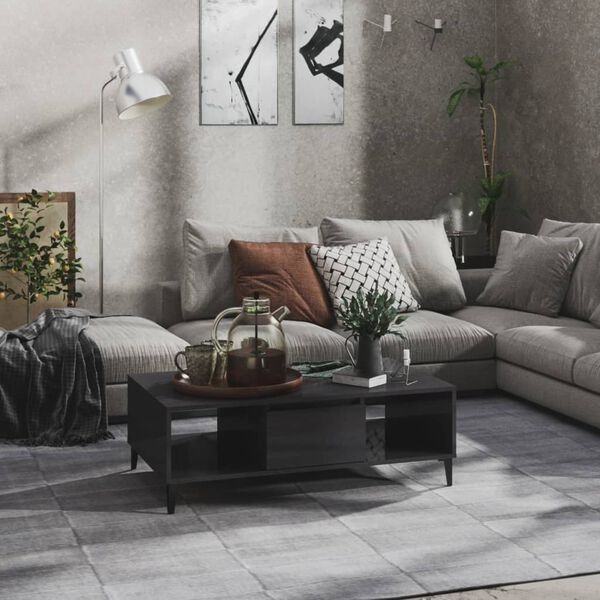 Salontafel Grijs Hoogglans - 103,5cm - 50% Korting!