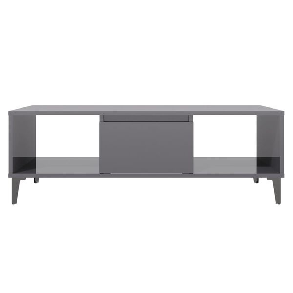 Salontafel Grijs Hoogglans - 103,5cm - 50% Korting!