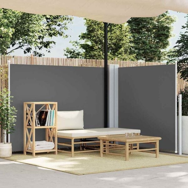 vidaXL Uittrekbaar Windscherm 140x600cm Antraciet -35%!