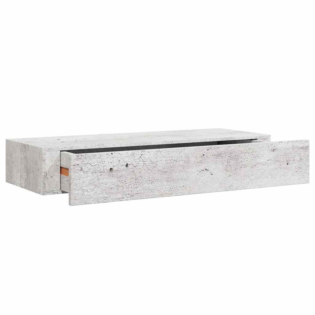 Wandschap met Lade Betongrijs 60cm - 35% Korting!