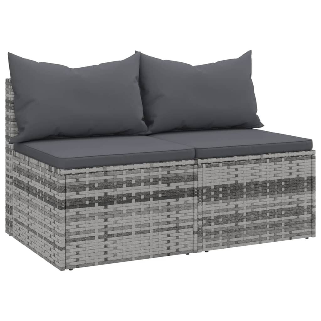 vidaXL Tuinbank Set (2x) Grijs met Kussens - 35% Korting!