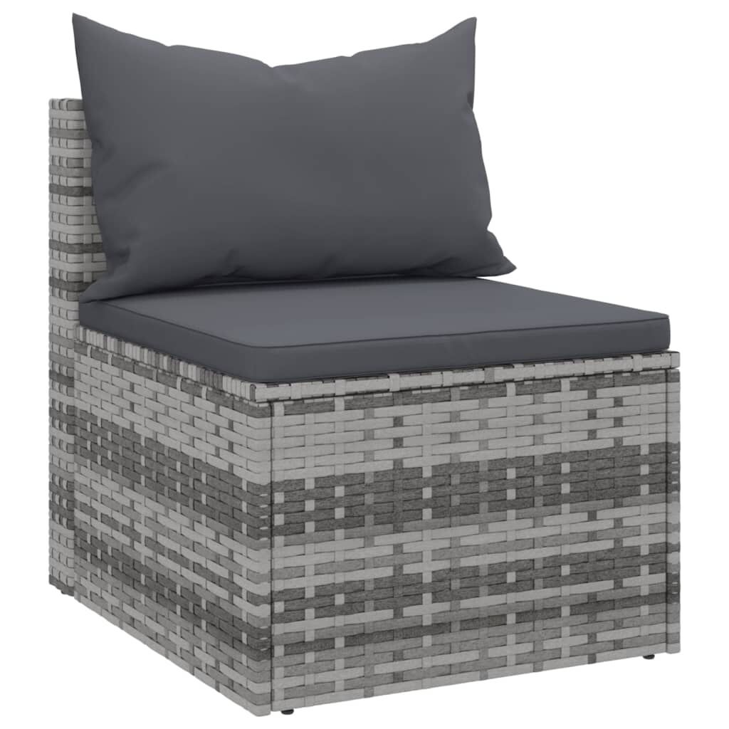 vidaXL Tuinbank Set (2x) Grijs met Kussens - 35% Korting!