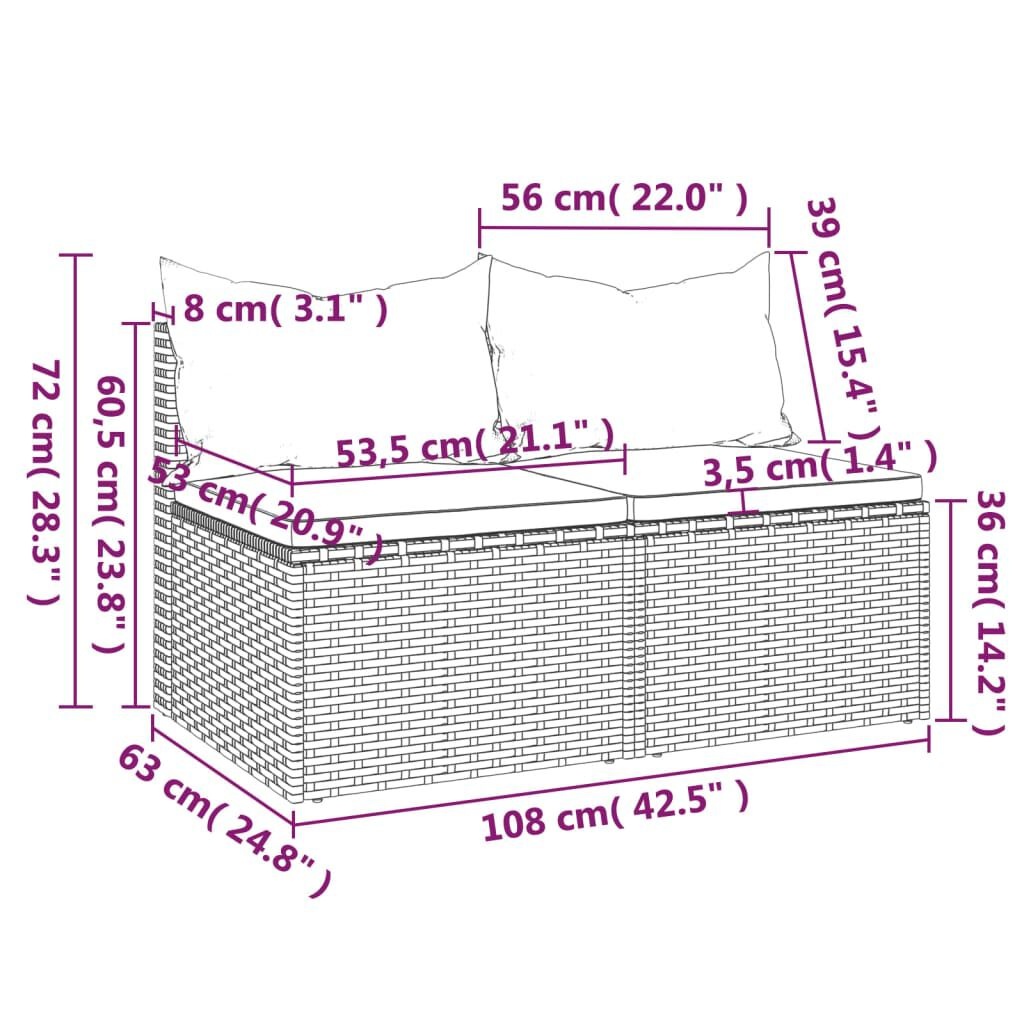 vidaXL Tuinbank Set (2x) Grijs met Kussens - 35% Korting!